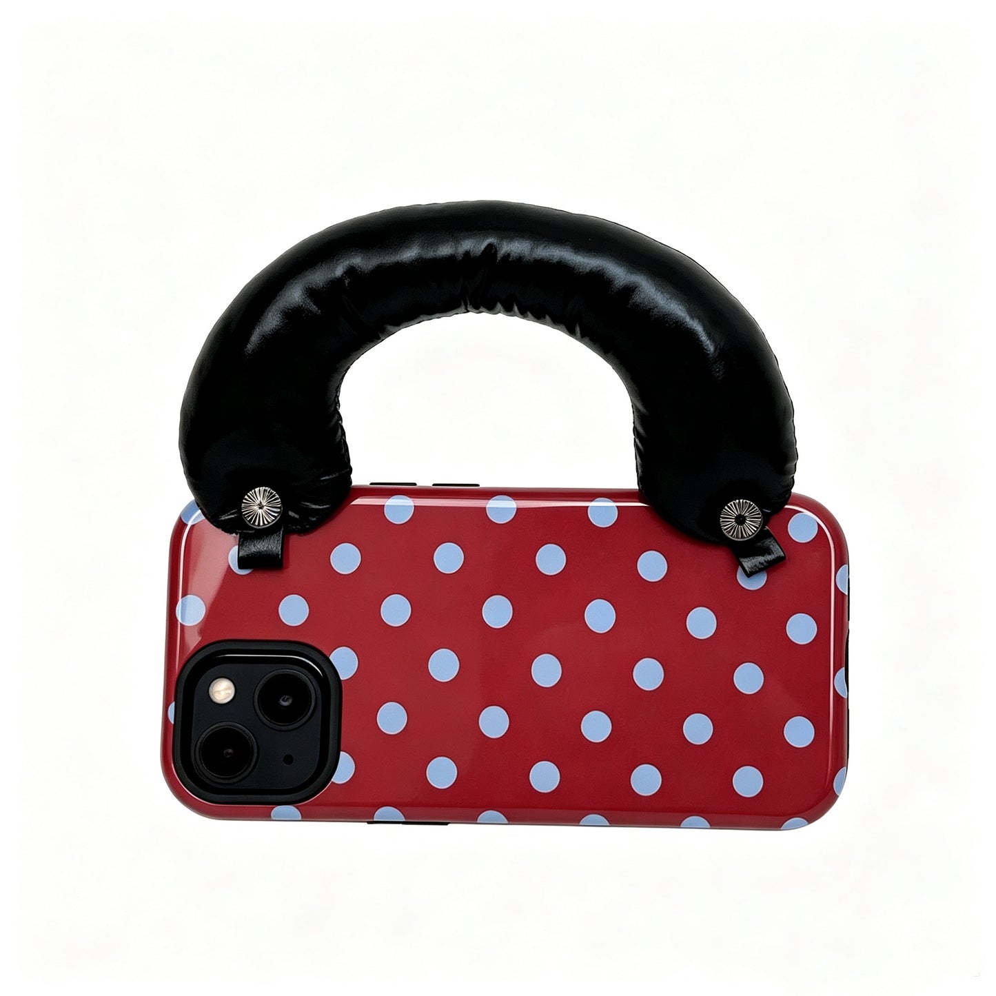 SSEGY  Retro "Cloud" Padded-Grip Stress-Relief Phone Case (Polka Dot Puff Case)