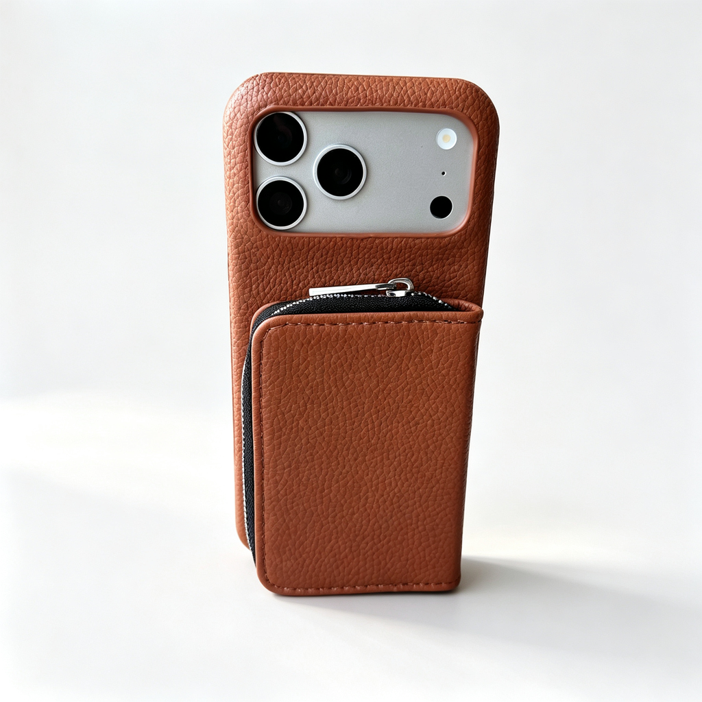 SSEGY™ Crossbody Zipper Wallet Phone Case Brown