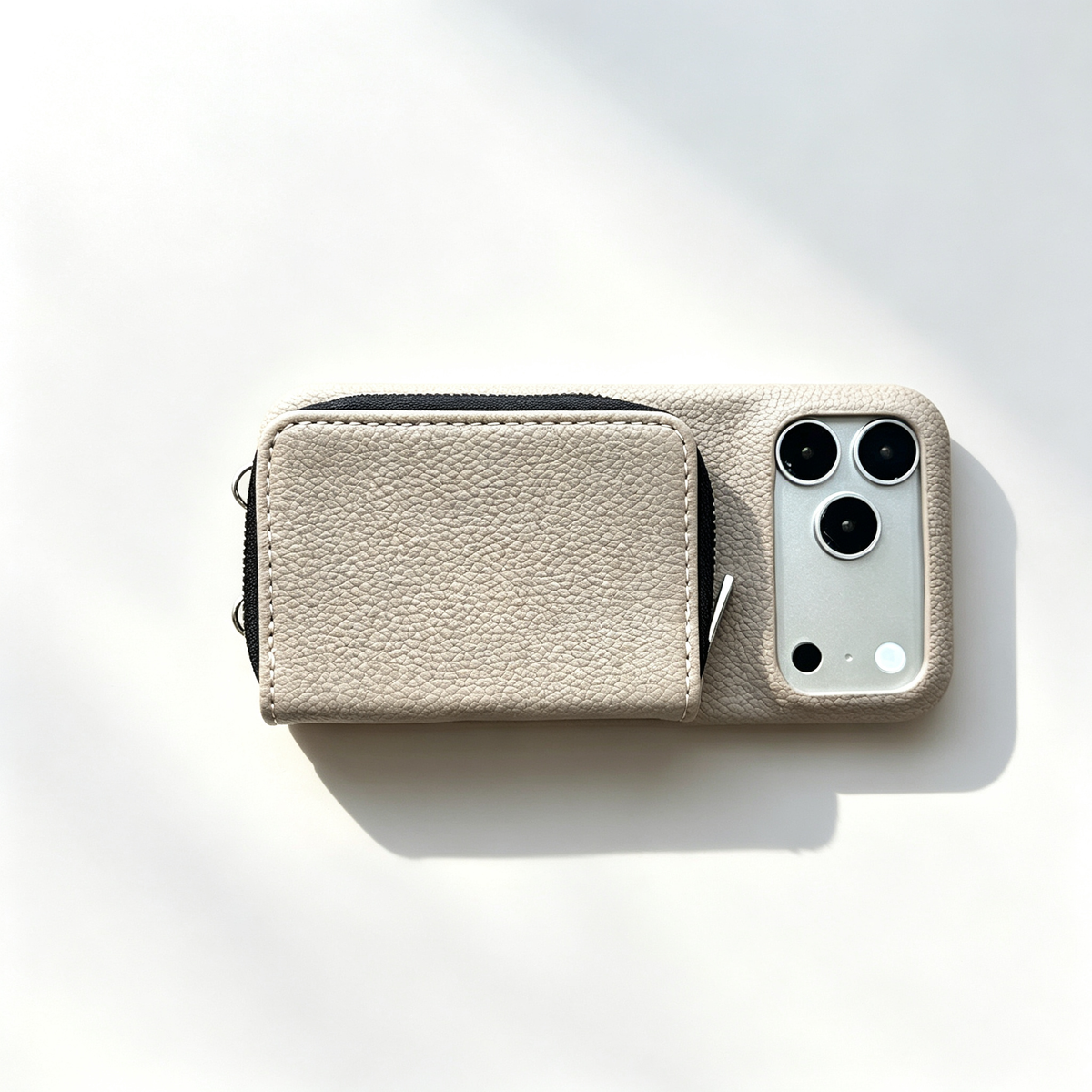 SSEGY™ Crossbody Zipper Wallet Phone Case Taupe