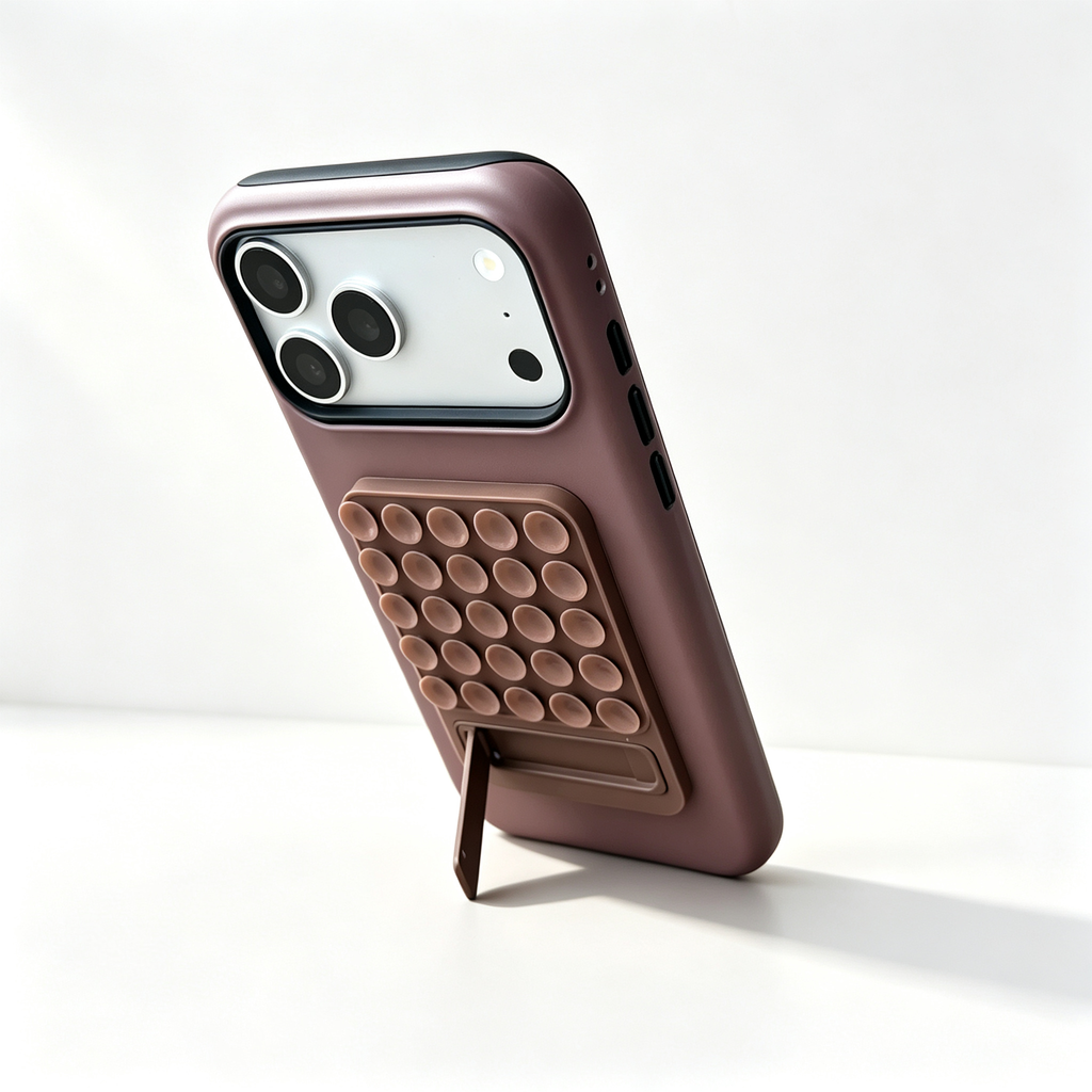 SSEGY™ Suction Mount & Kickstand Brown Phone Case