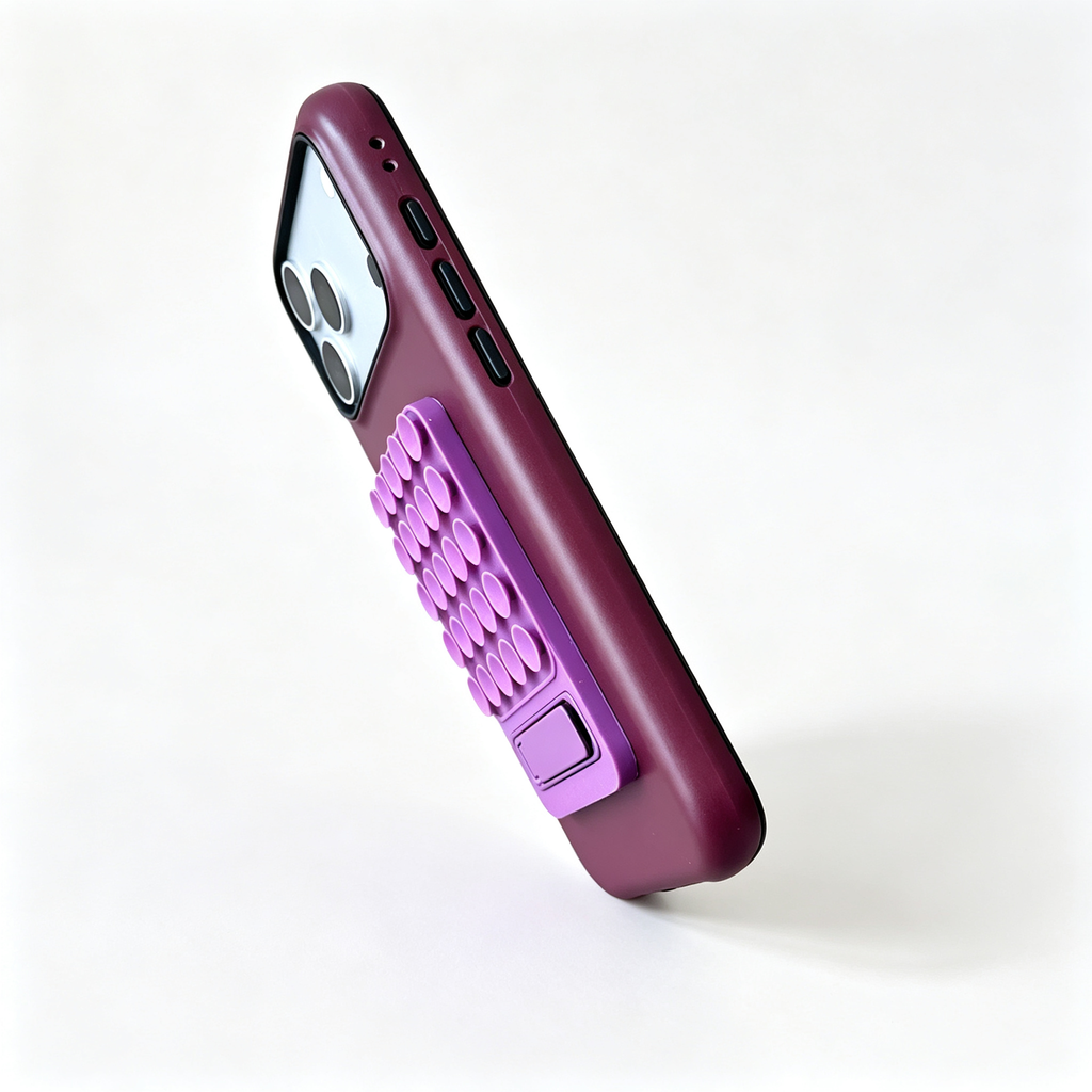 SSEGY™ Suction Mount & Kickstand Burgundy Phone Case