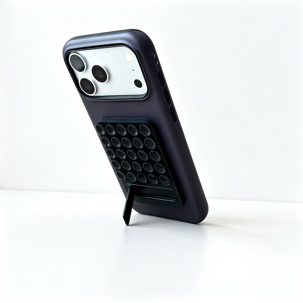 SSEGY™ Suction Mount & Kickstand Navy Blue Phone Case