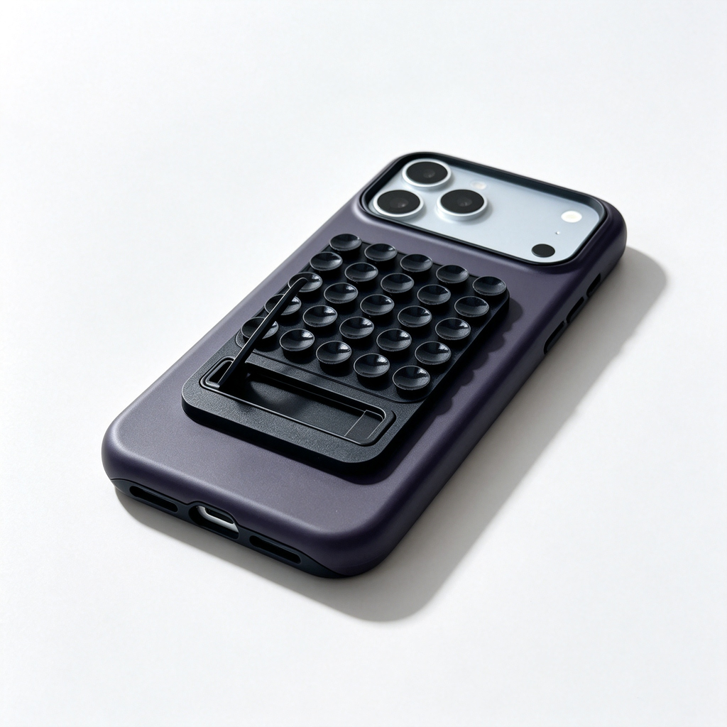 SSEGY™ Suction Mount & Kickstand Navy Blue Phone Case