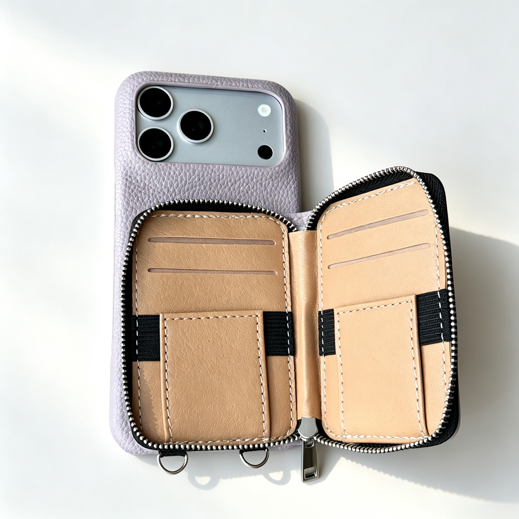 SSEGY™ Crossbody Zipper Wallet Phone Case Purple