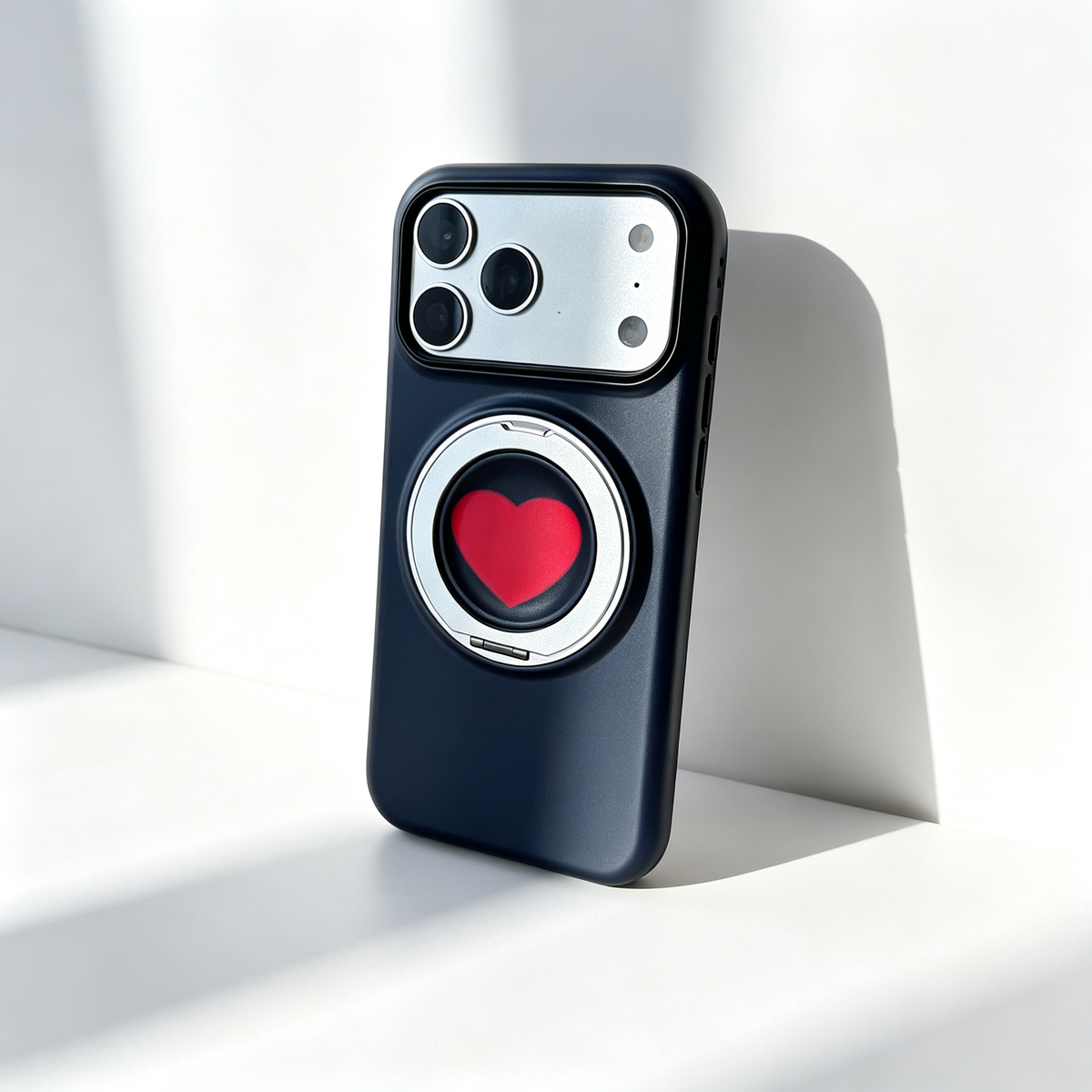 SSEGY™ Heart 360° Rotating Stand & Grip Phone Case black