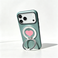SSEGY™ Heart 360° Rotating Stand & Grip Phone Case black Green