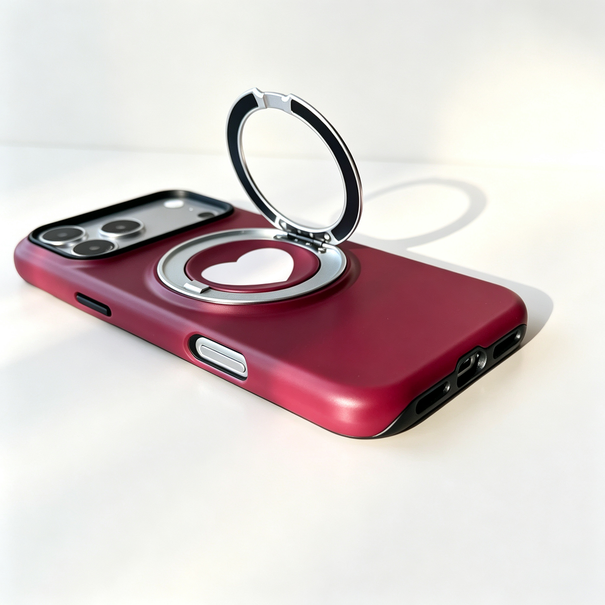SSEGY™ Heart 360° Rotating Stand & Grip Phone Case red