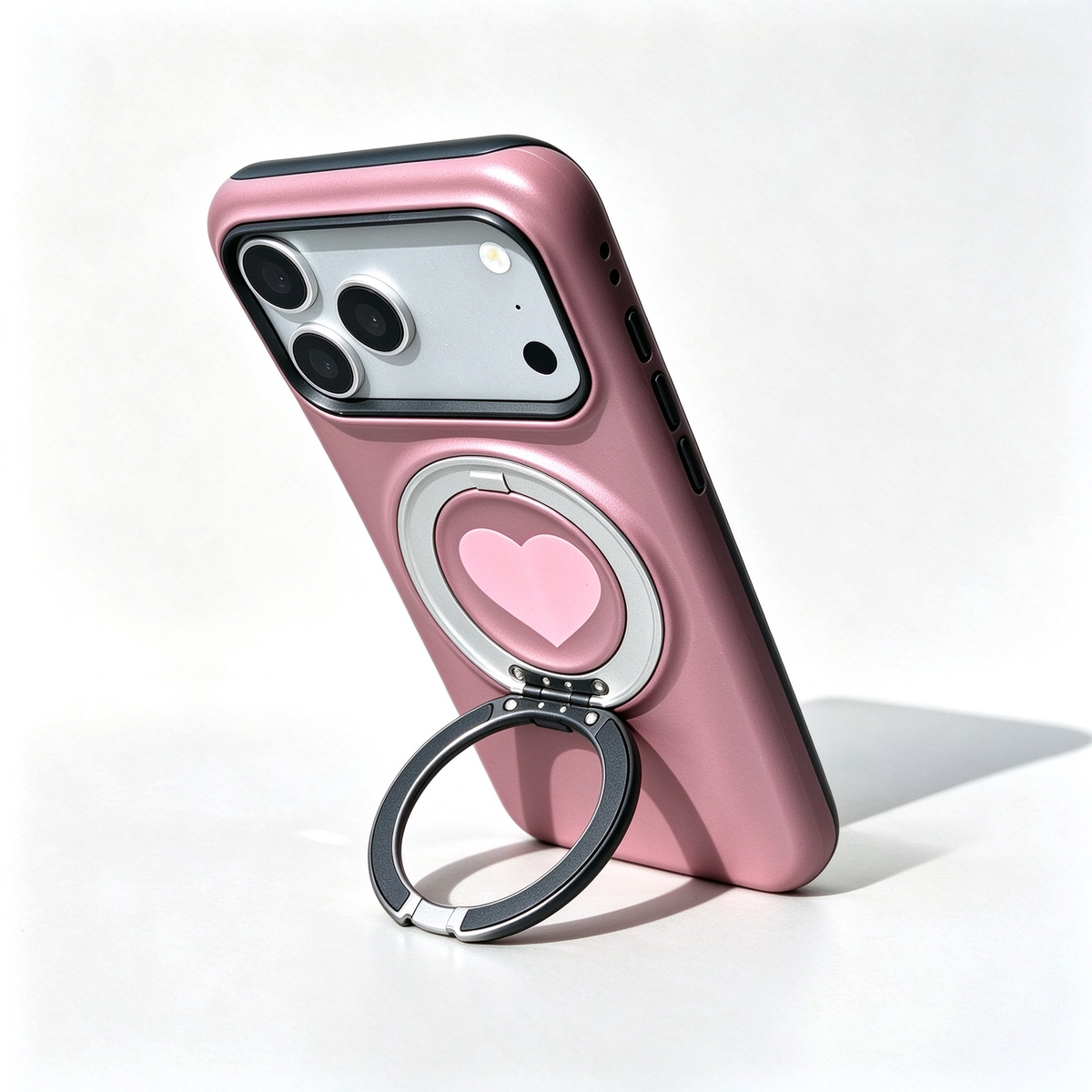SSEGY™ Heart 360° Rotating Stand & Grip Phone Case black Brown