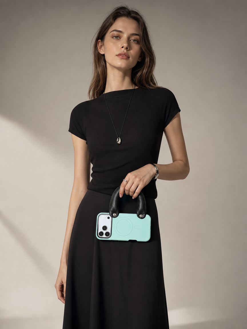 SSEGY Sky Blue Cloud Handle Phone Case
